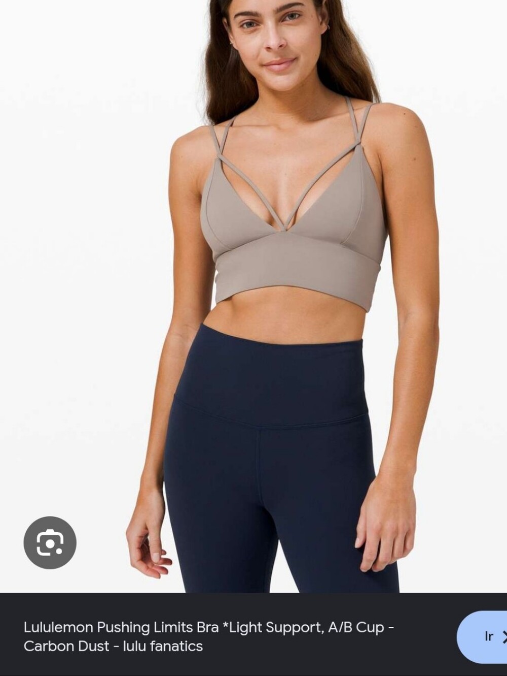 lululemon athletica Crisscross Taupe Longline Sports Bra